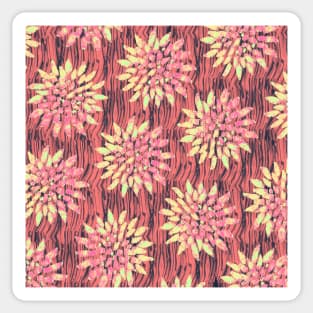 Orange Marmalade - Digitally Illustrated Abstract Flower Pattern for Home Decor, Clothing Fabric, Curtains, Bedding, Pillows, Upholstery, Phone Cases and Stationary Sticker